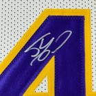 Framed Signed Shaquille Shaq O neal 35x39 La White Jersey Jsa Coa