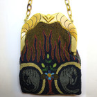 Antique Vintage Beaded Purse Celluloid Frame - Seller Pays Us Tariffs