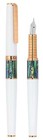 Xezo Speed Master White abalone Medium Fountain Pen  Rose Gold Plated  Handmade