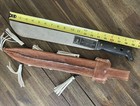 Vintage Montero Honduras 14  Machete With Leather Ornate Sheath