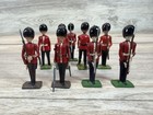 Vintage Britains Ltd Foot Guards 9pc Lead Toy Soldier Lot 1960s Made In England