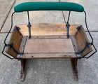 Antique Vintage Buggy Sleigh Wagon Seat Bench 38in Wood Iron Green Pickup Nc
