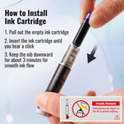 Writech Clictek Fountain Pen Retractable  Medium Nib Blue Ink Transparent Barrel