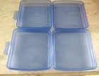 Vintage Tupperware Sandwich Keeper Container Hinged Lid Light Blue Lot Of 2 Usa