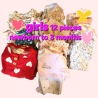 Newborn Baby Girls Clothes Outfits Lot Of 12  0-3 Months  Good Condition 
