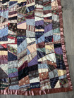Vintage   Antique Handmade Crazy Quilt  67  X 85  Some Damage Read
