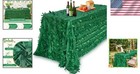 Vibrant Green Taffeta Tablecloth 90x132 Inch For Banquets   Outdoor Gatherings