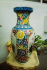 Vintage Chinese Floral Porcelain Vase China 18   