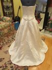 New Demetrios Detachable Train Vintage Wedding Dress Gown Sparkle Free Shipping