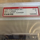 1976 World Series Game 1 Ticket Stub Yankees Reds Psa 5