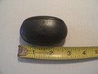 Antique Leather Covered Oval Pill Box Snuff Box Hinged Vanity Collectible