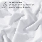 Bare Home Extra Soft Double Brushed 100  Flannel Cotton Fitted Sheet