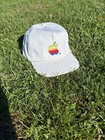 Vintage Apple Golf Rope Hat Leather Strap Trucker 80s Retro Rare Vtg 90s 