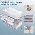 Infant Baby Changing Table Folding Diaper Station Nursery Organizer Grey