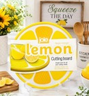 New Joie Lemon Shaped Cutting Board Yellow Bpa Free 10 6    Reversible Kitchen