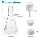 1000ml Buchner Funnel Filtering Kit Lab Filtering Flask Glass W  Flask Funnel N