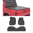 Rough Country Hard Tri-fold Flip Up Bed Cover   Floor Mats For Tacoma W  60  Bed