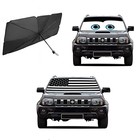 Windshield Sun Shade Car Brella black Eyes  American Flag 