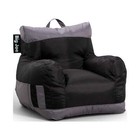Dorm Bean Bag Chair With Drink Holder And Pocket  Two Tone Black  Smartmax