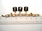Lee Sands Cat Charm Bracelet   Earring Set
