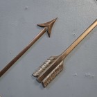 Large Antique Vintage Pair Of Mid 20th C French Cast Bronze Arrows