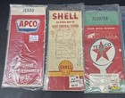 Lot Of 5 Vintage Gas Station Road Maps Shell Texaco Apco Champlin Texas Florida