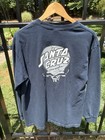 Santa Cruz Skateboards Skull Long Sleeve T-shirt Size Large Color Navy Blue