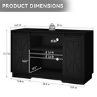 55-75 Gallon Fish Tank Stand With Sliding Barn Doors Aquarium Cabinet Heavy Duty