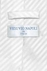 Vesuvio Napoli Necktie White Striped Vertical Stripes Design Mens Neck Tie