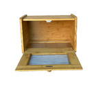 Vintage Wooden Bread Box Glass Panel  Farmhouse Country Kitchen Decor - Nice 