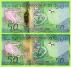 Solomon Islands 50 Dollars Nd 2013   2023  P35a P35c Unc   Hybrid Polymer