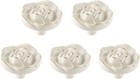 5 Pcs Rose Drawer Knobs  Size  Single Knobs Color  Ivory White With Golden Trim
