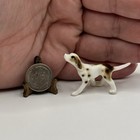 Vintage English Pointer Puppy Dog Figurine Bone China Mcm Miniature Trinket