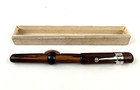 Vintage Bamboo Fountain Pen Glass Nib Crescent Filler Made In Japan