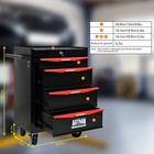 Rolling Metal Tool Chest Cabinet With 4 Drawers 20  Tool Storage Box Organizer