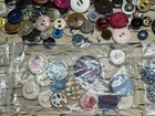 Vtg Buttons Mix Craft Sewing Mixed Lot Plastic Baklite Metal Brass Large Small