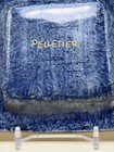 Georges Pelletier Signed Pocket Tray Ceramic Vide Poche 1970 s Art Gold Blue