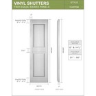 Mid-america 00021435078 Standard Size Williamsburg Double Panel Shutter  per    