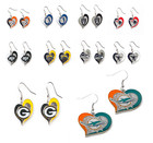 Nfl Football Swirl Heart Earrings Pick Your Team