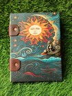 Vintage Leather Bound Hard Cover Notebook  Handmade Paper Diary Sketchbook