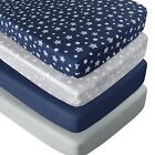 Crib Fitted Sheets For Standard Crib toddler Bed Mattresses 4 Pack Multi-color