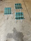 Lot Of Three Vintage Folding Aluminum Camping Hunting Fishing Stools 