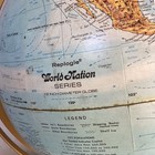 Vintage Replogle World Nation Series 12  Raised Relief Globe - Gold Base