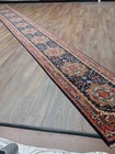Bohemian Oushak Turkish Runner Rug  Oushak Hand Made Geometric Rug  2 6x22 7 Ft