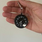 Y2k Black Digital Pocket Watch Keychain Unisex Modern Accessory New