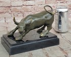 Bronze Statue Bull Of Wallstreet Sculpture Charging Bull Figurine By Milo Deal