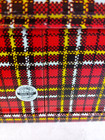 Vintage 1960 s Ohio Art Red Tartan Plaid Metal Lunch Box No Thermos Usa Nice  