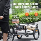 Uimoso Bike Cargo Trailer Bicycle Carrier Storage Cart 160 Lbs Load Carbon Steel