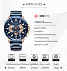 Curren Men Watch Causal Sport Chronograph Steel Wristwatch Date Display Watches