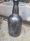 Antique Vintage Amber Glass Apothecary Medicine 7 5  Bottle - Rare  